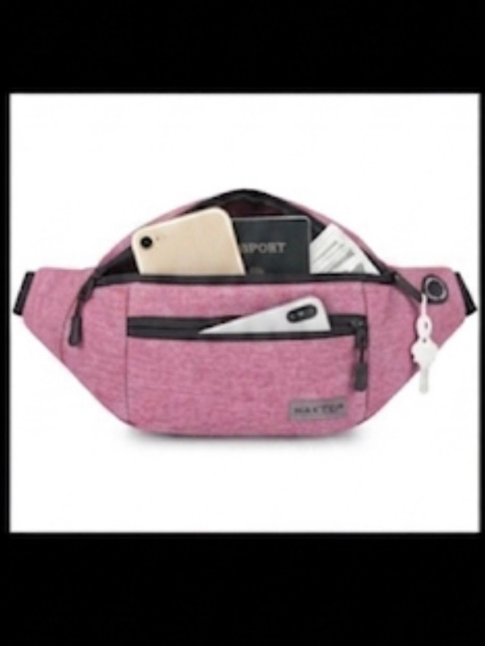 MAXTOP Fanny pack waist Pink and Black Fanny Pack bag